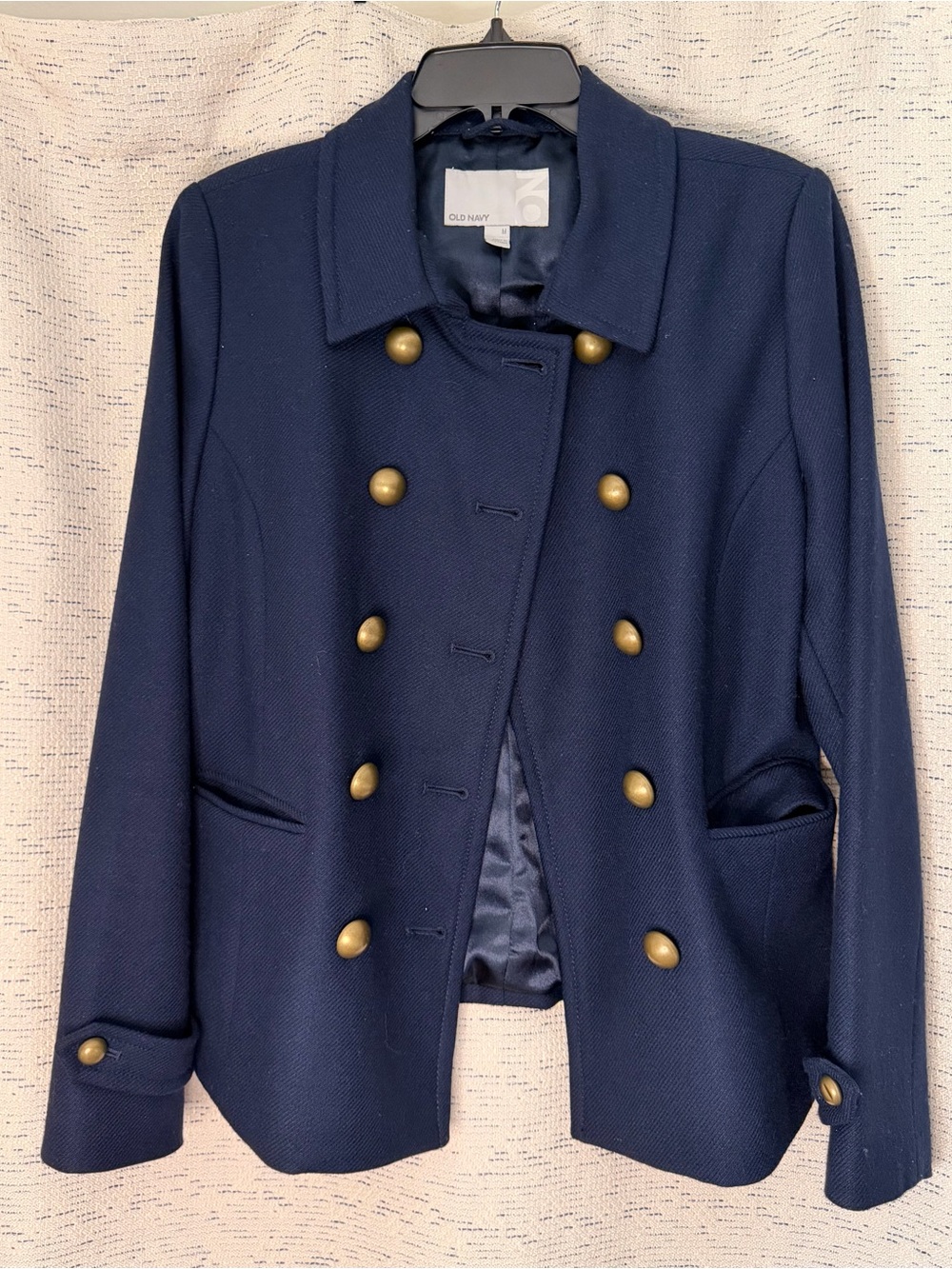 Old Navy Navy Double-Breasted Peacoat Jacket Size M